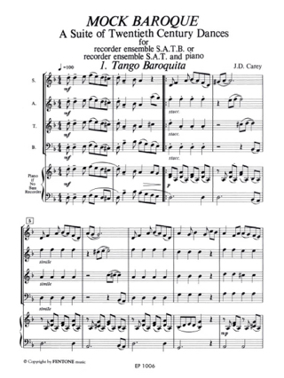 Mock Baroque - James Duncan Carey - Partition